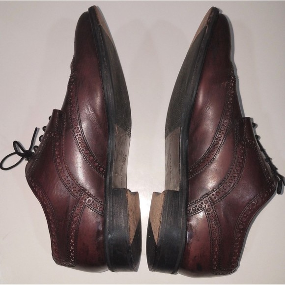 Cole Haan Wing Tip Oxfords Leather Shoes Mens Size 10 M Burgundy main image 8